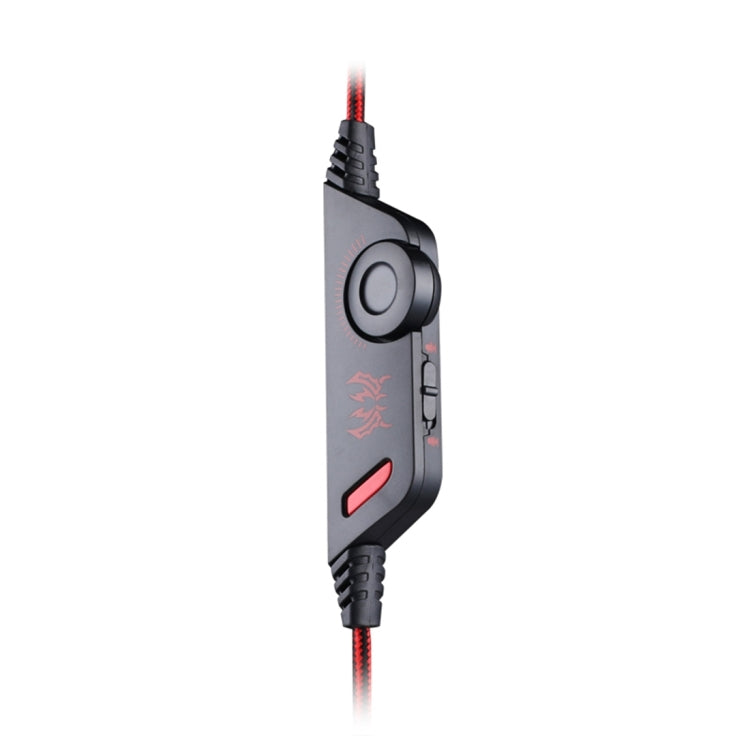 KOTION EACH G9000 3.5mm Game Gaming Headphone Headset Earphone Headband with Microphone LED Light for Laptop / Tablet / Mobile Phones,Cable Length: About 2.2m(Black Red) - free shipping - PMC TechLife - Order now!