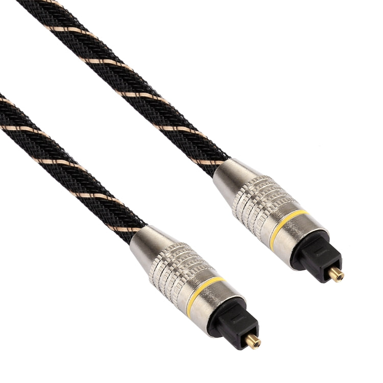 1.5m OD6.0mm Gold Plated Metal Head Woven Net Line Toslink Male to Male Digital Optical Audio Cable - free shipping - PMC TechLife - Order now!
