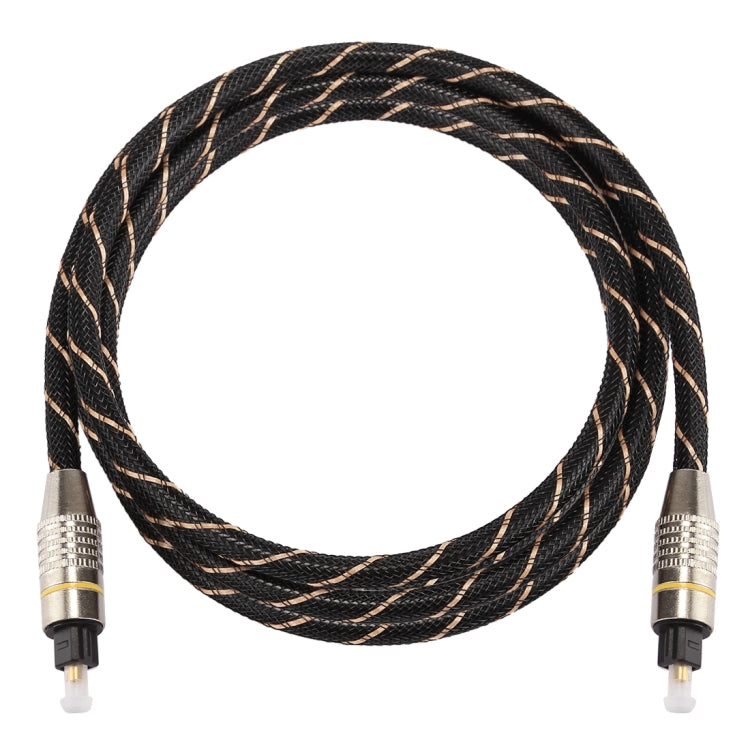 1.5m OD6.0mm Gold Plated Metal Head Woven Net Line Toslink Male to Male Digital Optical Audio Cable - free shipping - PMC TechLife - Order now!