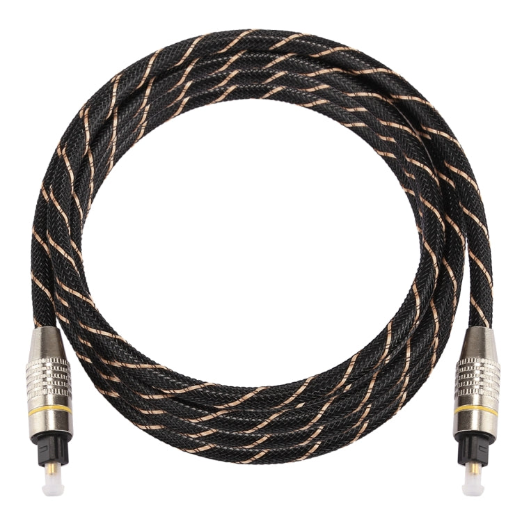 2m OD6.0mm Gold Plated Metal Head Woven Net Line Toslink Male to Male Digital Optical Audio Cable - free shipping - PMC TechLife - Order now!