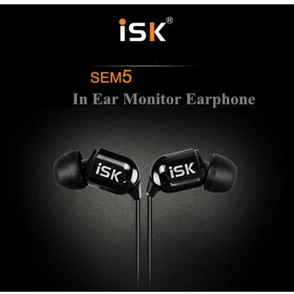 ISK SEM5 3.5mm HiFi Stereo In Ear Monitor Earphone for Phone Computer Network K Song Headphones - In Ear Wired Earphone by PMC Jewellery | Online Shopping South Africa | PMC Jewellery