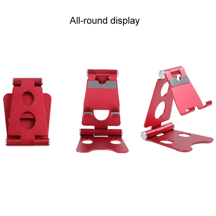 ROOSTAND R2 Aluminum Alloy Mobile Desktop Tablet Bracket Double Folding Lazy Artifact, Size: 6.4x7x9cm(Rose Gold) - Desktop Holder by PMC TechLife | Online Shopping South Africa | PMC TechLife