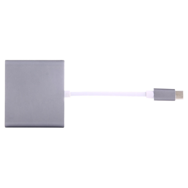 USB-C / Type-C 3.1 Male to USB-C / Type-C 3.1 Female & HDMI Female & USB 3.0 Female Adapter(Grey) - Cable & Adapters by PMC Jewellery | Online Shopping South Africa | PMC Jewellery