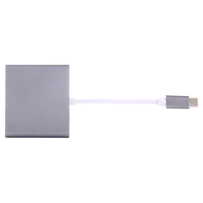 USB-C / Type-C 3.1 Male to USB-C / Type-C 3.1 Female & HDMI Female & USB 3.0 Female Adapter(Grey) - Cable & Adapters by PMC Jewellery | Online Shopping South Africa | PMC Jewellery