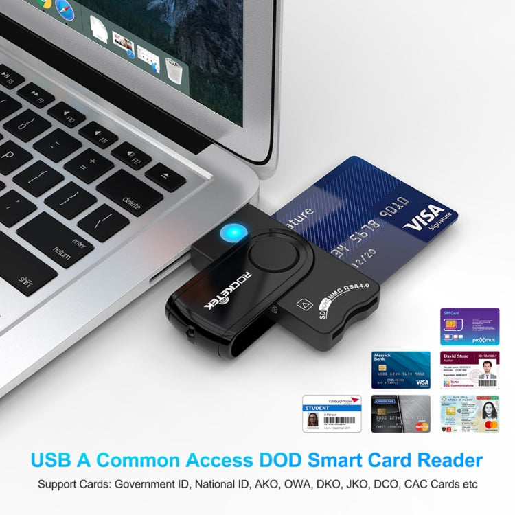 ROCKETEK CR310 USB 3.0 + TF Card + SD Card + SIM Card + Smart Card Multi-function Card Reader - free shipping - PMC TechLife - Order now!