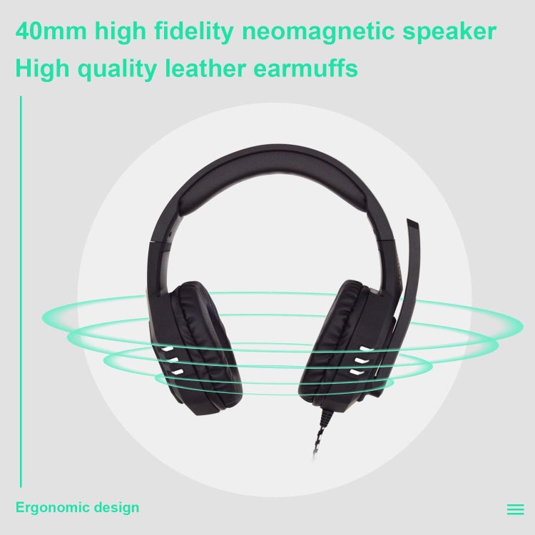 SADES AH-38 3.5mm Plug Wire-controlled E-sports Gaming Headset with Retractable Microphone, Cable Length: 2m(Black Silver) - free shipping - PMC TechLife - Order now!