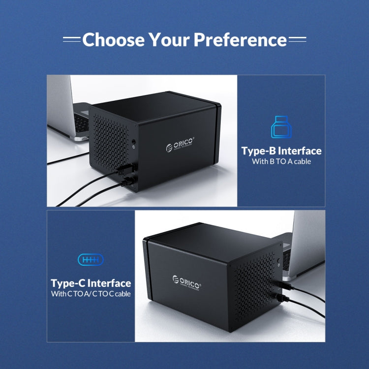ORICO NS800U3 3.5 inch 8 Bay USB 3.0 Hard Drive Enclosure (Black) - HDD Enclosure by ORICO | Online Shopping South Africa | PMC TechLife