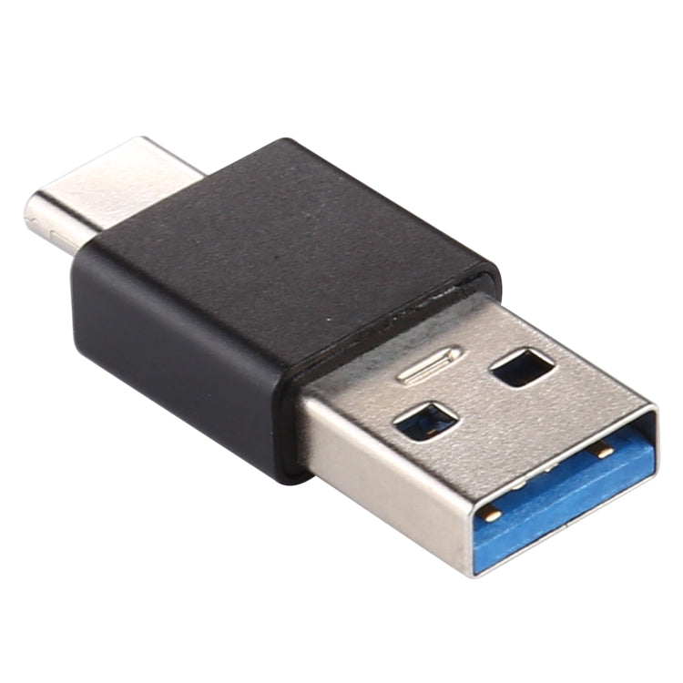 Type-C / USB-C Male to USB 3.0 Male Aluminium Alloy Adapter (Black) - Cable & Adapters by PMC TechLife | Online Shopping South Africa | PMC TechLife