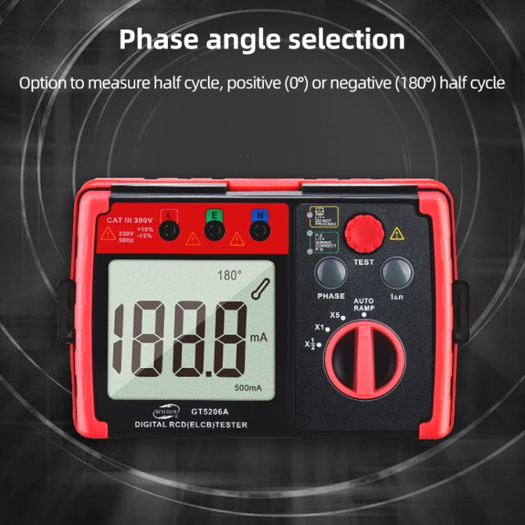 BENETECH GT5206A Professional LCD Digital Leakage Protector Switch Tester - free shipping - PMC TechLife - Order now!