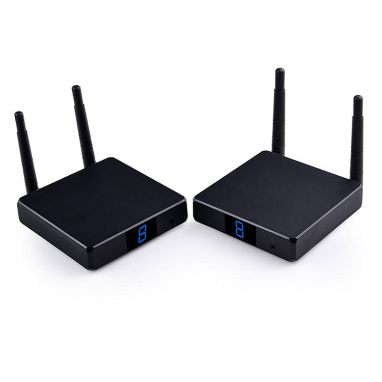 Measy FHD686-2 Full HD 1080P 3D 2.4GHz / 5.8GHz Wireless HD Multimedia Interface Extender 1 Transmitter + 2 Receiver, Transmission Distance: 200m(UK Plug) - Set Top Box & Accessories by Measy | Online Shopping South Africa | PMC Jewellery