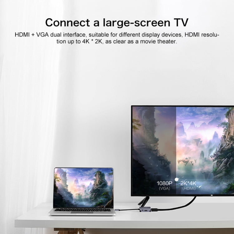 Lenovo C06 6 In 1 Type-C / USB-C to HDMI / VGA Universal Converter Docking Station - Cable & Adapters by Lenovo | Online Shopping South Africa | PMC TechLife | Buy Now Pay Later Mobicred