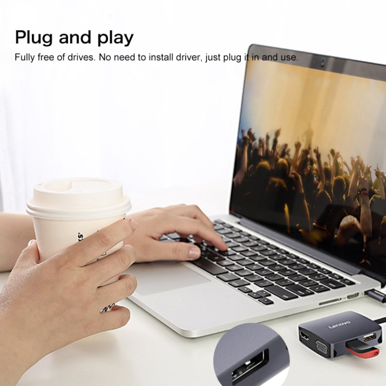 Lenovo C06 6 In 1 Type-C / USB-C to HDMI / VGA Universal Converter Docking Station - Cable & Adapters by Lenovo | Online Shopping South Africa | PMC TechLife | Buy Now Pay Later Mobicred