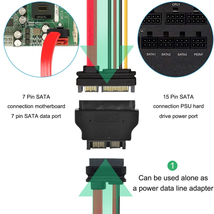SATA 22 Pin Female to SLIMLINE SATA 13 Pin Male Adapter - free shipping - PMC TechLife - Order now!