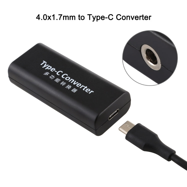 DC 4.0 x 1.7mm Power Jack Female to USB-C / Type-C Female Power Connector Adapter with 15cm USB-C / Type C Cable - Universal Power Adapter by PMC TechLife | Online Shopping South Africa | PMC TechLife