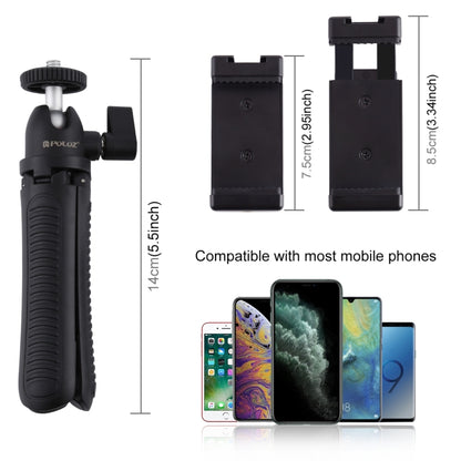 PULUZ Selfie Sticks Tripod Mount + Phone Clamp with Tripod Adapter & Long Screw(Black) - Desktop Holder by PULUZ | Online Shopping South Africa | PMC Jewellery