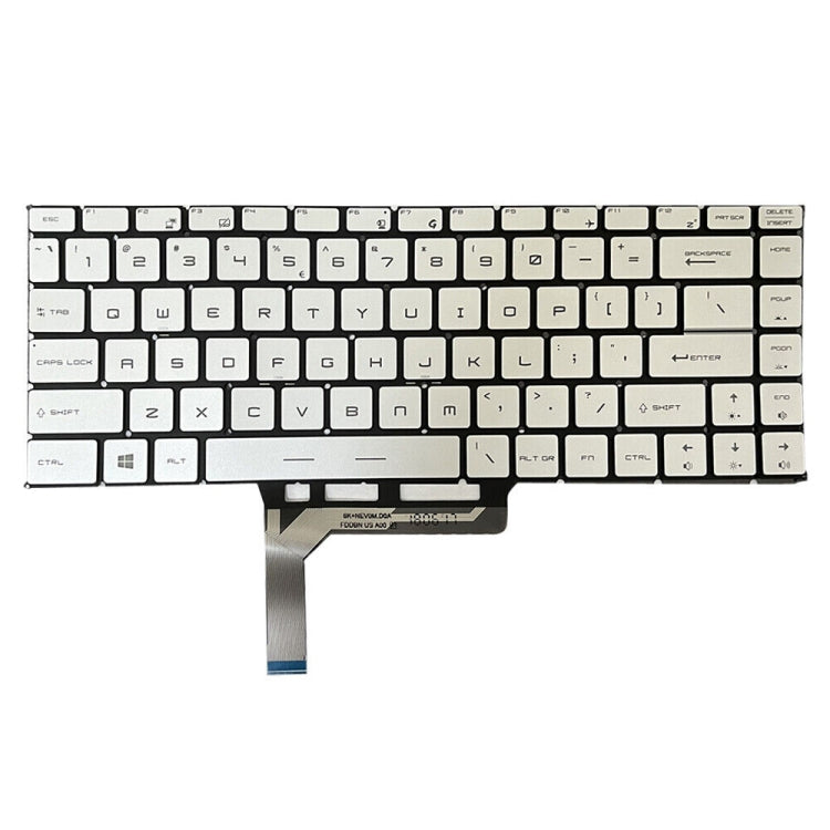 US Version Laptop Keyboard with Backlight for MSI GS65 / GS65VR / MS-16Q2 / Stealth 8SE /8SF / 8SG /Thin 8RE / Thin 8RF (Silver) - Replacement Keyboards by PMC Jewellery | Online Shopping South Africa | PMC Jewellery