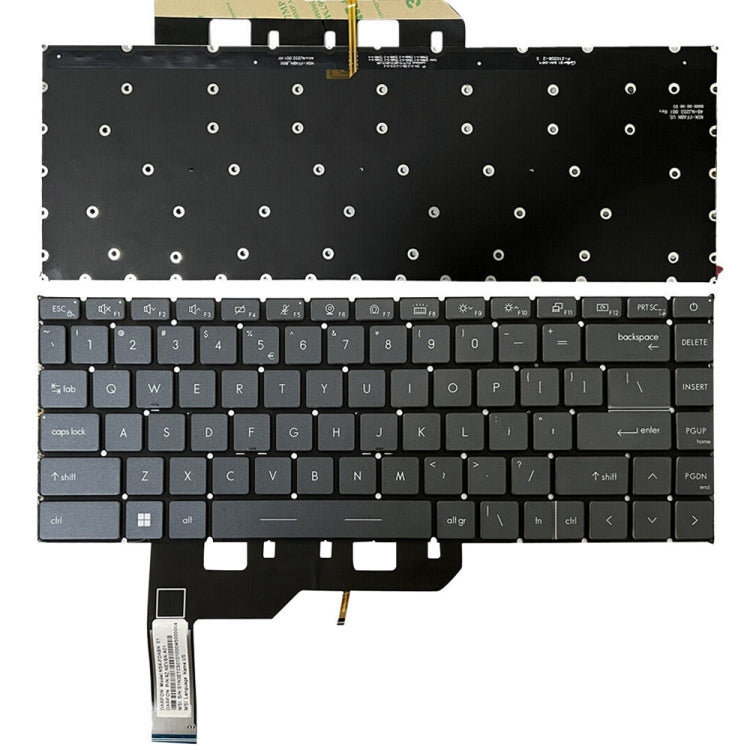 US Version Laptop Keyboard with Backlight for MSI GE66 Raider / MS-1541 / GP66 / MS-1542/1543 / GS66 / MS-16V1 / MS-16V2 / 10SD / 10SE (Grey) - Replacement Keyboards by PMC Jewellery | Online Shopping South Africa | PMC Jewellery