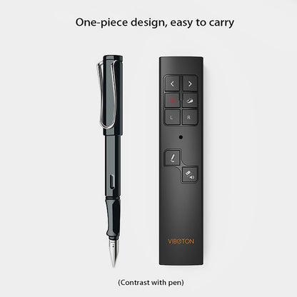 VIBOTON PP930 2.4GHz Multimedia Presentation Remote PowerPoint Clicker Wireless Presenter Handheld Controller Flip Pen, Control Distance: 30m(Black) -  by VIBOTON | Online Shopping South Africa | PMC Jewellery