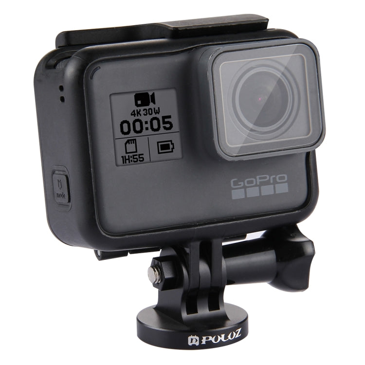 PULUZ 1/4 inch Screw Hole Tripod Mount CNC Adapter for GoPro Hero11 Black / HERO10 Black /9 Black /8 Black /7 /6 /5 /5 Session /4 Session /4 /3+ /3 /2 /1, DJI Osmo Action and Other Action Cameras(Black) - Connection Mount by PULUZ | Online Shopping South Africa | PMC TechLife