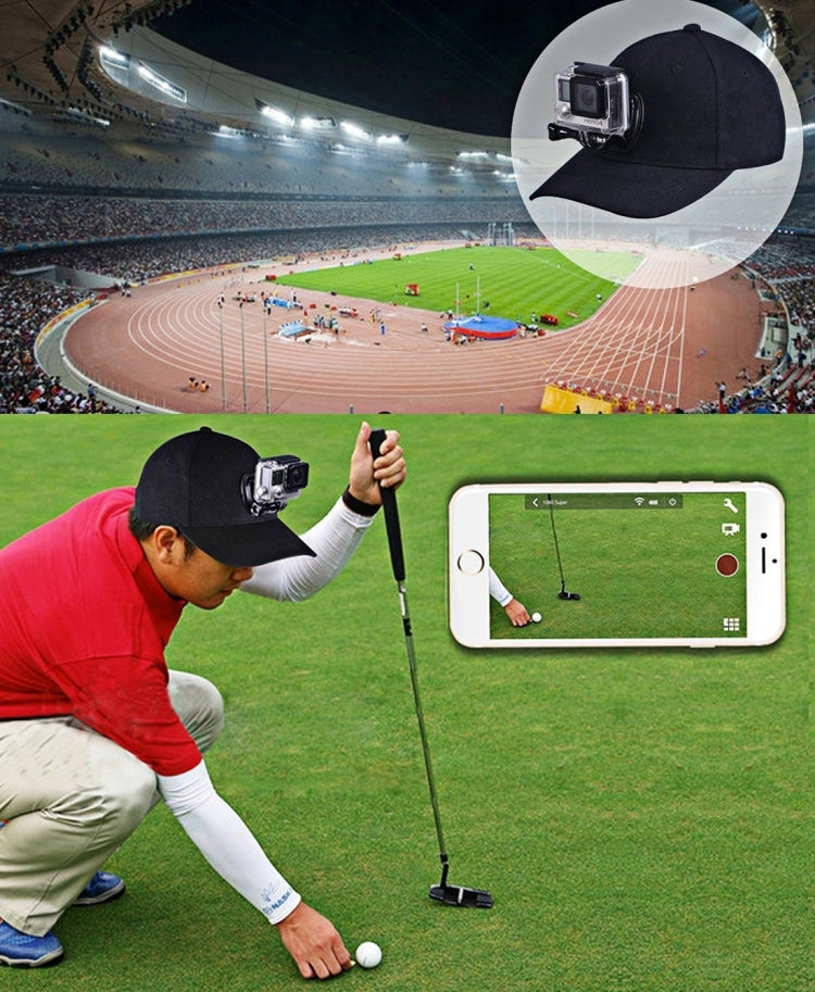 PULUZ Baseball Hat with J-Hook Buckle Mount & Screw for GoPro, DJI OSMO Action and Other Action Cameras(Blue) -  by PMC TechLife | Online Shopping South Africa | PMC TechLife
