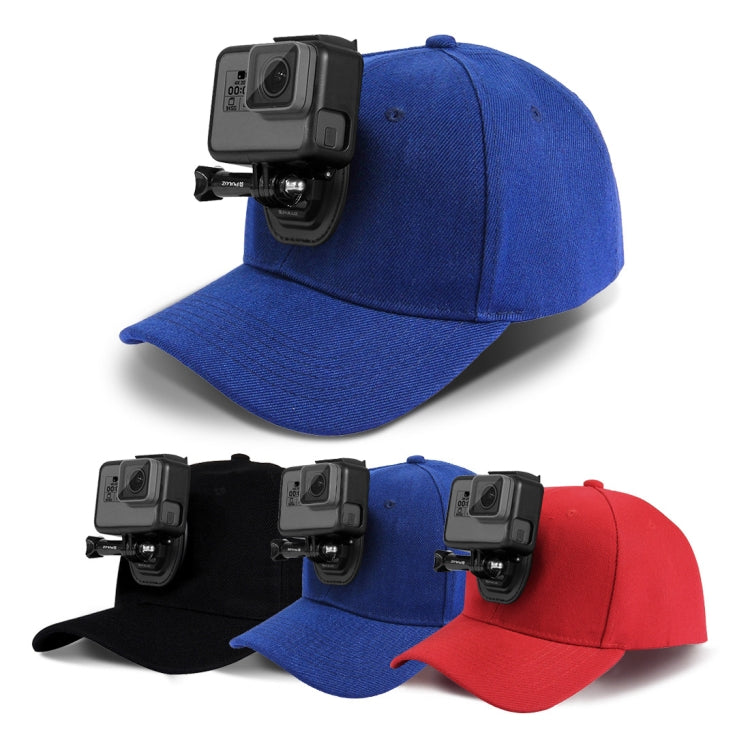 PULUZ Baseball Hat with J-Hook Buckle Mount & Screw for GoPro, DJI OSMO Action and Other Action Cameras(Black) -  by PMC TechLife | Online Shopping South Africa | PMC TechLife