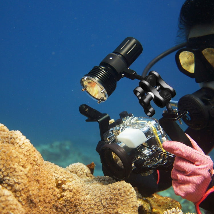PULUZ Ball Clamp Close Hole Diving Camera Bracket CNC Aluminum Spring Flashlight Clamp for Diving Underwater Photography System(Black) - Diving Accessories by PULUZ | Online Shopping South Africa | PMC TechLife | Buy Now Pay Later Mobicred