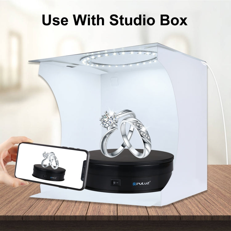 PULUZ 15cm USB Electric Rotating Turntable Display Stand Video Shooting Props Turntable for Photography, Load 1-5kg(Black) -  by PULUZ | Online Shopping South Africa | PMC TechLife | Buy Now Pay Later Mobicred