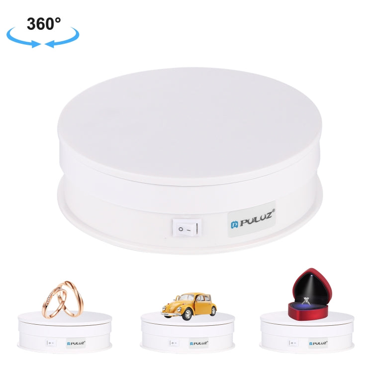 PULUZ 15cm USB Electric Rotating Turntable Display Stand Video Shooting Props Turntable for Photography, Load 1-5kg(White) -  by PULUZ | Online Shopping South Africa | PMC TechLife | Buy Now Pay Later Mobicred
