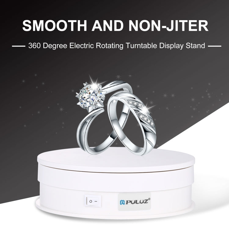 PULUZ 15cm USB Electric Rotating Turntable Display Stand Video Shooting Props Turntable for Photography, Load 1-5kg(White) -  by PULUZ | Online Shopping South Africa | PMC TechLife | Buy Now Pay Later Mobicred