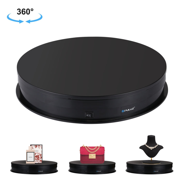 PULUZ 30cm USB Electric Rotating Turntable Display Stand Video Shooting Props Turntable for Photography, Load 10-20kg(Black) -  by PULUZ | Online Shopping South Africa | PMC TechLife | Buy Now Pay Later Mobicred