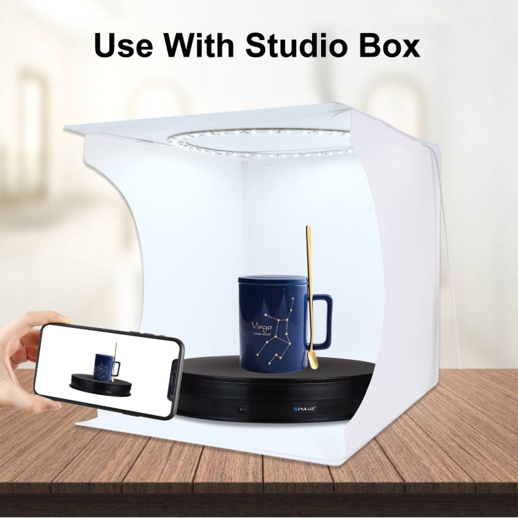 PULUZ 30cm USB Electric Rotating Turntable Display Stand Video Shooting Props Turntable for Photography, Load 10-20kg(Black) -  by PULUZ | Online Shopping South Africa | PMC TechLife | Buy Now Pay Later Mobicred