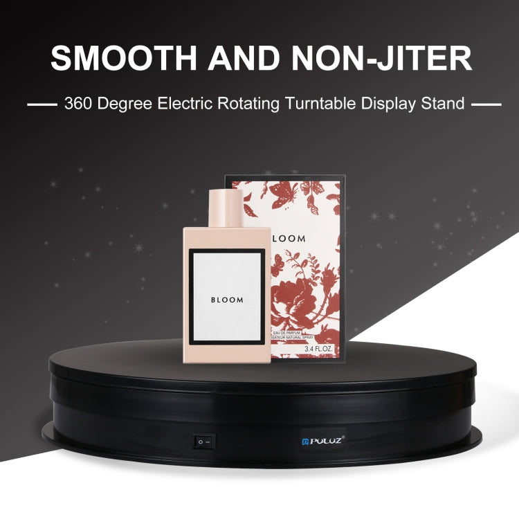PULUZ 30cm USB Electric Rotating Turntable Display Stand Video Shooting Props Turntable for Photography, Load 10-20kg(Black) -  by PULUZ | Online Shopping South Africa | PMC TechLife | Buy Now Pay Later Mobicred