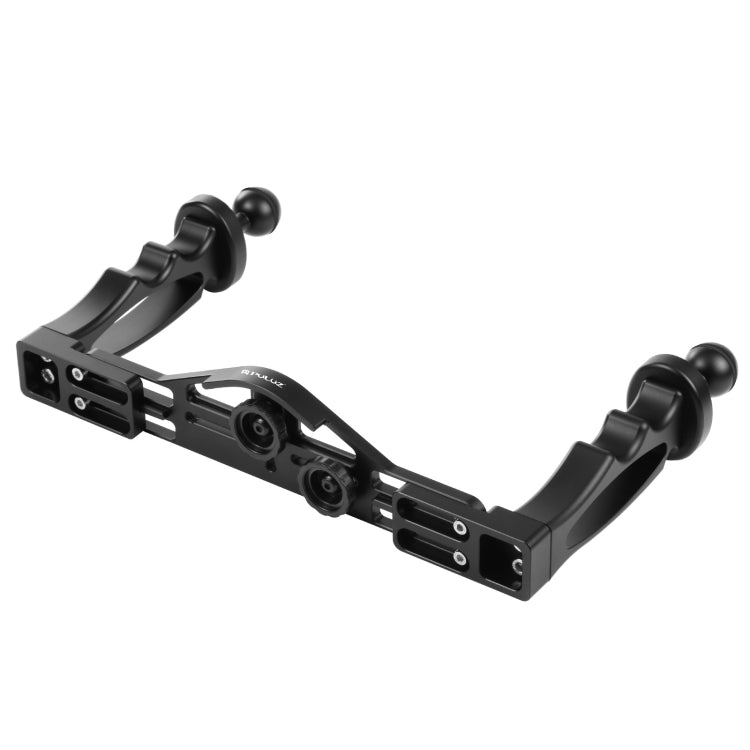 PULUZ Dual Handles Aluminium Alloy Tray Stabilizer for Underwater Camera Housings(Black) - free shipping - PMC TechLife - Order now!