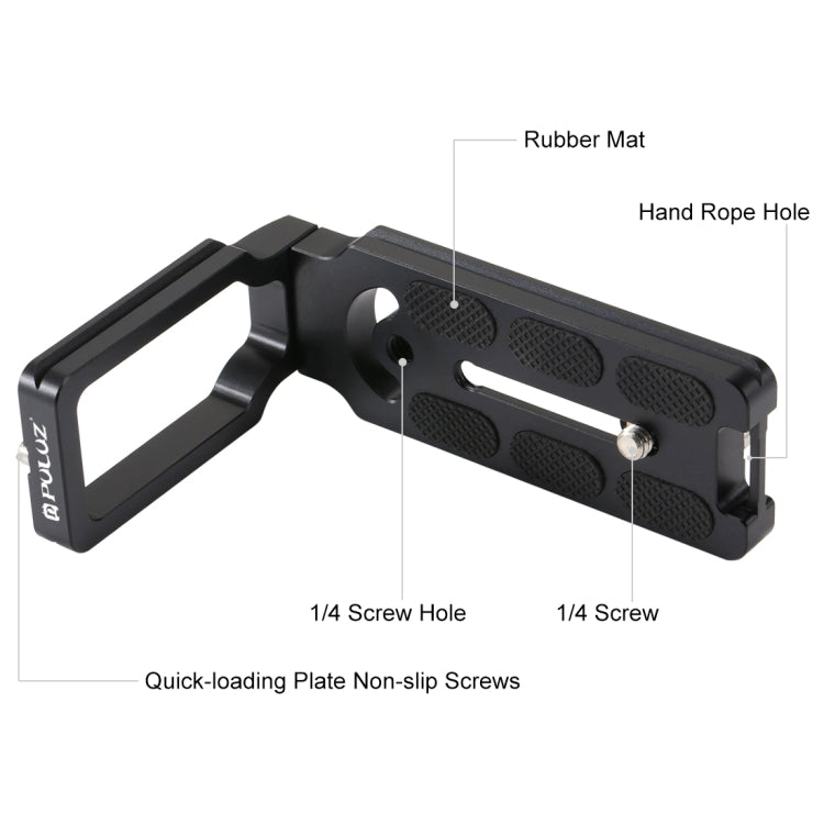 PULUZ 1/4 inch Vertical Shoot Quick Release L Plate Bracket Base Holder - L-Bracket by PULUZ | Online Shopping South Africa | PMC Jewellery