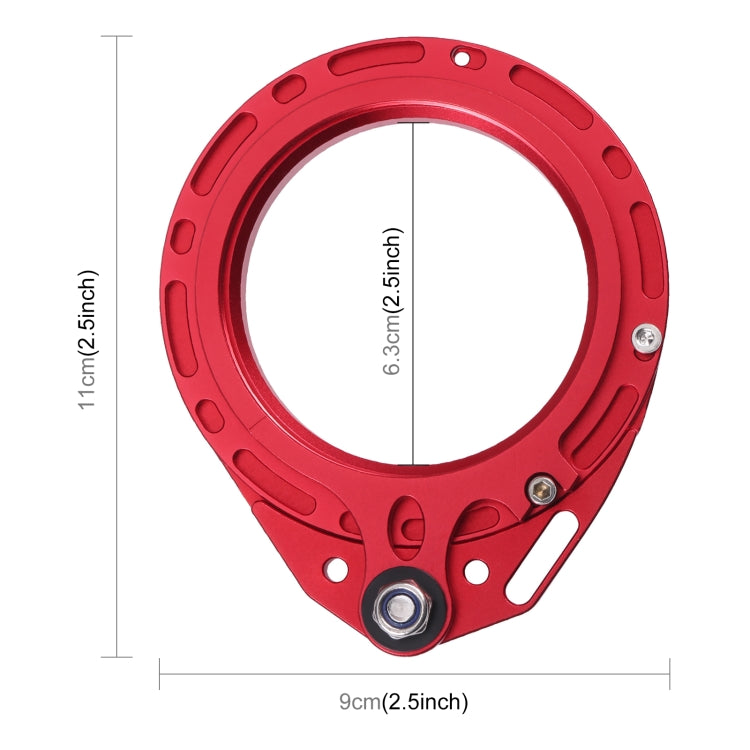 PULUZ Aluminum Alloy 67mm to 67mm Swing Wet-Lens Diopter Adapter Mount for DSLR Underwater Diving Housing(Red) - Diving Accessories by PULUZ | Online Shopping South Africa | PMC TechLife | Buy Now Pay Later Mobicred