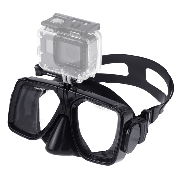 PULUZ Water Sports Diving Equipment Diving Mask Swimming Glasses for GoPro, Insta360, DJI and Other Action Cameras(Black) - Diving Mask by PULUZ | Online Shopping South Africa | PMC TechLife | Buy Now Pay Later Mobicred