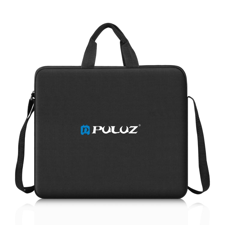 PULUZ 12 inch Ring LED Lights Portable Zipper Storage Bag Shoulder Handbags, Size: 38cm x 33cm x 3cm (Black) - Strap Satchel by PULUZ | Online Shopping South Africa | PMC Jewellery