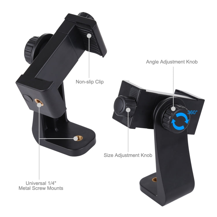 PULUZ 360 Degree Rotating Universal Horizontal Vertical Shooting Phone Clamp Holder Bracket for iPhone, Galaxy, Huawei, Xiaomi, Sony, HTC, Google and other Smartphones - Desktop Holder by PULUZ | Online Shopping South Africa | PMC TechLife
