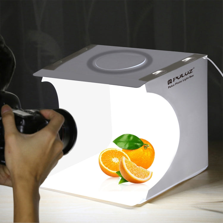 PULUZ 23cm Ring LED Panel Folding Portable Light Photo Lighting Studio Shooting Tent Box Kit with 6 Colors Backdrops (Black, White, Yellow, Red, Green, Blue), Unfold Size: 24cm x 23cm x 23cm -  by PULUZ | Online Shopping South Africa | PMC TechLife | Buy Now Pay Later Mobicred