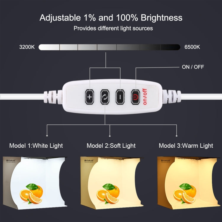 PULUZ 23cm Ring LED Panel Folding Portable Light Photo Lighting Studio Shooting Tent Box Kit with 6 Colors Backdrops (Black, White, Yellow, Red, Green, Blue), Unfold Size: 24cm x 23cm x 23cm -  by PULUZ | Online Shopping South Africa | PMC TechLife | Buy Now Pay Later Mobicred