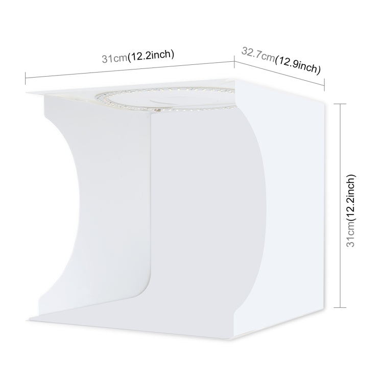 PULUZ 30cm Folding Portable Ring Light Board Photo Lighting Studio Shooting Tent Box Kit with 6 Colors Backdrops (Black, White, Yellow, Red, Green, Blue), Unfold Size: 31cm x 31cm x 32cm -  by PULUZ | Online Shopping South Africa | PMC TechLife | Buy Now Pay Later Mobicred