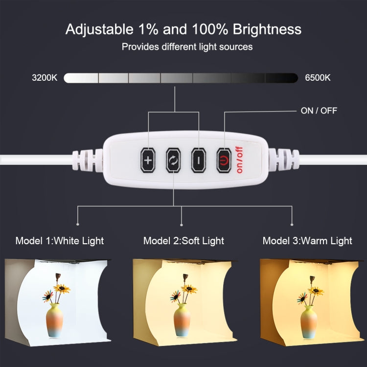 PULUZ 30cm Folding Portable Ring Light Board Photo Lighting Studio Shooting Tent Box Kit with 6 Colors Backdrops (Black, White, Yellow, Red, Green, Blue), Unfold Size: 31cm x 31cm x 32cm -  by PULUZ | Online Shopping South Africa | PMC TechLife | Buy Now Pay Later Mobicred