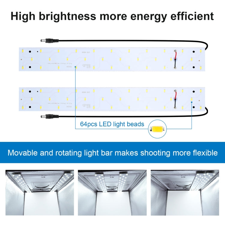 PULUZ 40cm Folding Portable 24W 5500K White Light Dimmable Photo Lighting Studio Shooting Tent Box Kit with 6 Colors (Black, Orange, White, Red, Green, Blue) Backdrops(EU Plug) - free shipping - PMC TechLife - Order now!