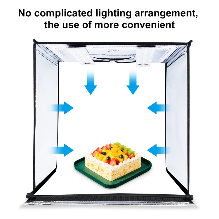PULUZ 40cm Folding Portable 24W 5500K White Light Dimmable Photo Lighting Studio Shooting Tent Box Kit with 6 Colors (Black, Orange, White, Red, Green, Blue) Backdrops(EU Plug) - free shipping - PMC TechLife - Order now!