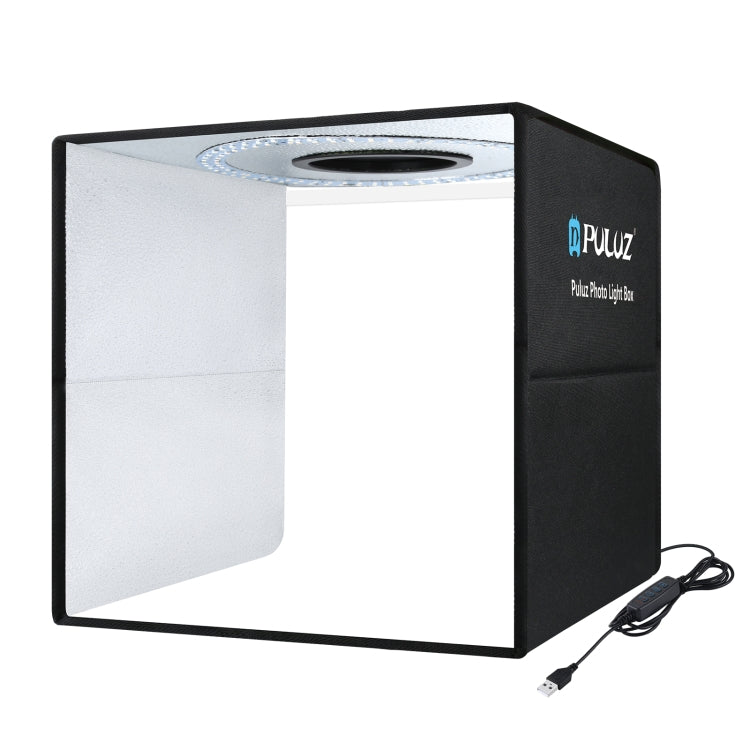 PULUZ 40cm Folding Portable Ring Light USB Photo Lighting Studio Shooting Tent Box with 6 x Dual-side Color Backdrops, Size: 40cm x 40cm x 40cm(Black) - free shipping - PMC TechLife - Order now!