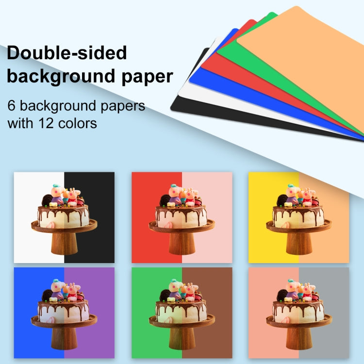 PULUZ 40cm Folding Portable Ring Light USB Photo Lighting Studio Shooting Tent Box with 6 x Dual-side Color Backdrops, Size: 40cm x 40cm x 40cm(Black) - free shipping - PMC TechLife - Order now!