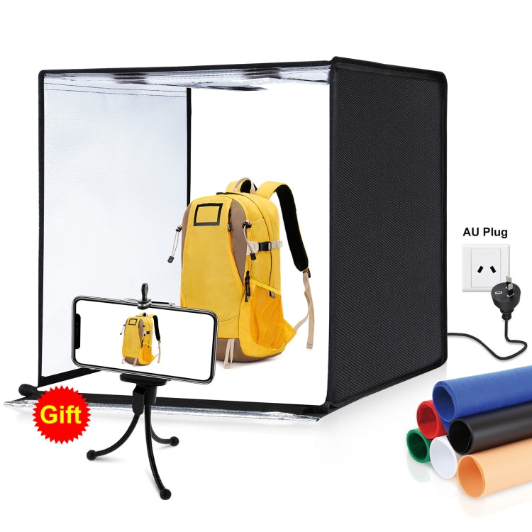 PULUZ Photo Studio Light Box Portable 60 x 60 x 60 cm Light Tent LED 5500K White Light Dimmable Mini 36W Photography Studio Tent Kit with 6 Removable Backdrops (Black Orange White Green Blue Red)(AU Plug) - free shipping - PMC TechLife - Order now!