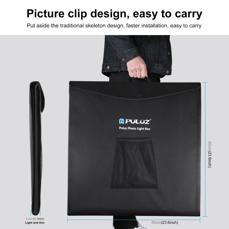 PULUZ Photo Studio Light Box Portable 60 x 60 x 60 cm Light Tent LED 5500K White Light Dimmable Mini 36W Photography Studio Tent Kit with 6 Removable Backdrops (Black Orange White Green Blue Red)(AU Plug) - free shipping - PMC TechLife - Order now!