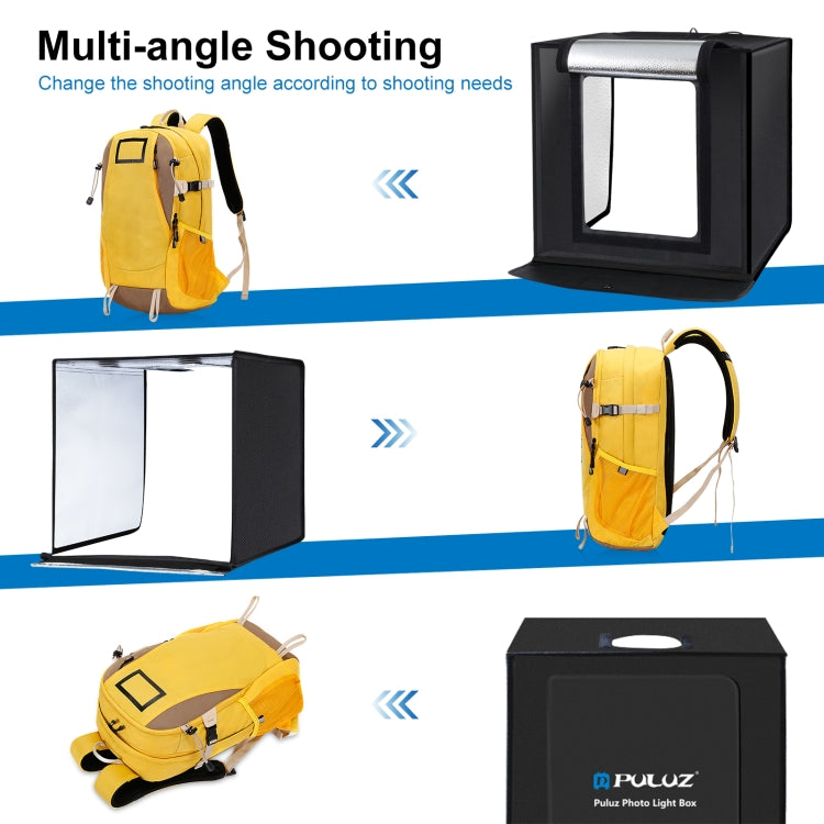 PULUZ Photo Studio Light Box Portable 60 x 60 x 60 cm Light Tent LED 5500K White Light Dimmable Mini 36W Photography Studio Tent Kit with 6 Removable Backdrops (Black Orange White Green Blue Red)(AU Plug) - free shipping - PMC TechLife - Order now!