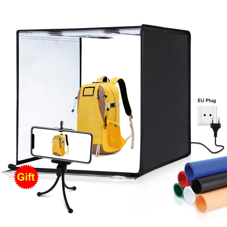PULUZ Photo Studio Light Box Portable 60 x 60 x 60 cm Light Tent LED 5500K White Light Dimmable Mini 36W Photography Studio Tent Kit with 6 Removable Backdrops (Black Orange White Green Blue Red)(EU Plug) - free shipping - PMC TechLife - Order now!